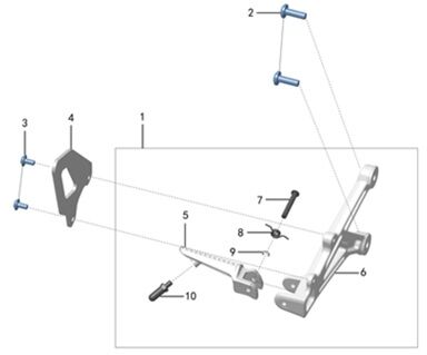 FRONT LEFT FOOTPEG ASSEMBLY