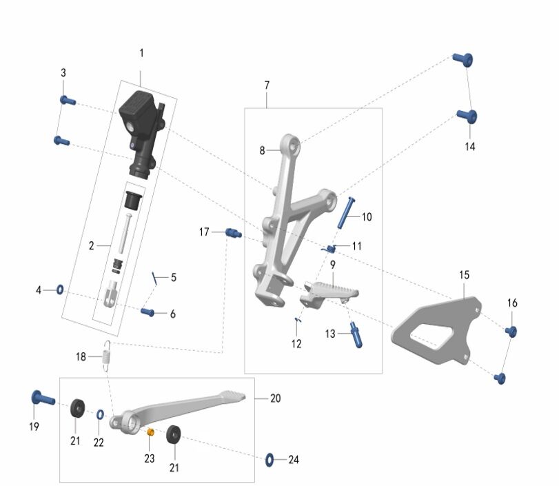 FRONT RIGHT FOOTPEG ASSEMBLY