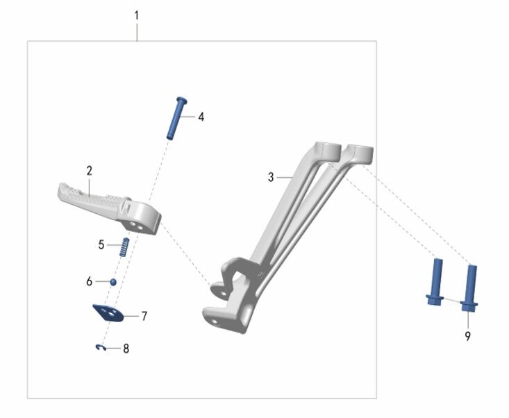 REAR LEFT FOOTPEG ASSEMBLY