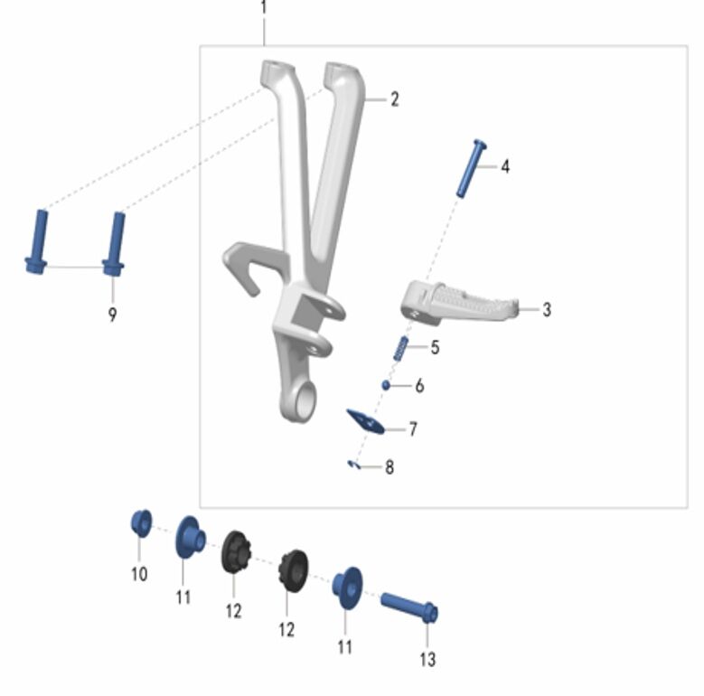 REAR RIGHT FOOTPEG ASSEMBLY
