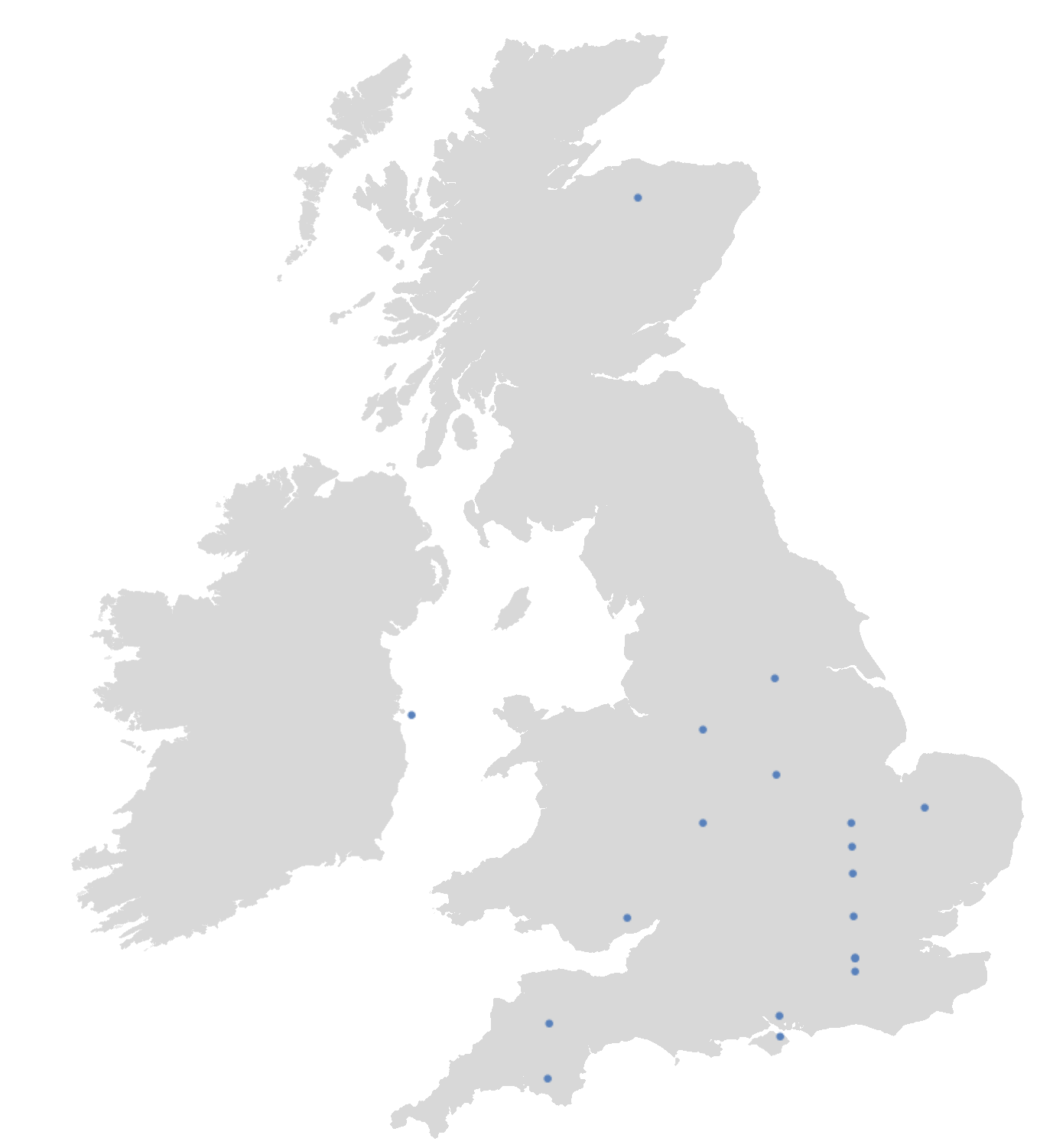 Map of our UK dealers